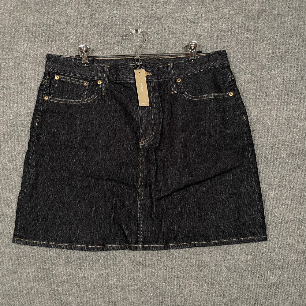 J. Crew Factory Black Denim Mini Skirt